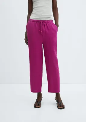 100% linen trousers