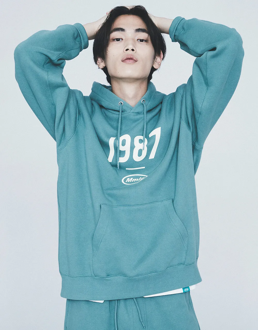 87MM  |Unisex Street Style Long Sleeves Plain Cotton Oversized Logo