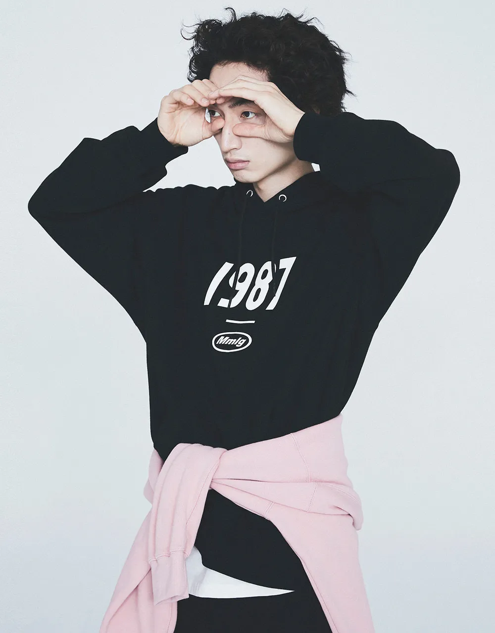 87MM  |Unisex Street Style Long Sleeves Plain Cotton Oversized Logo