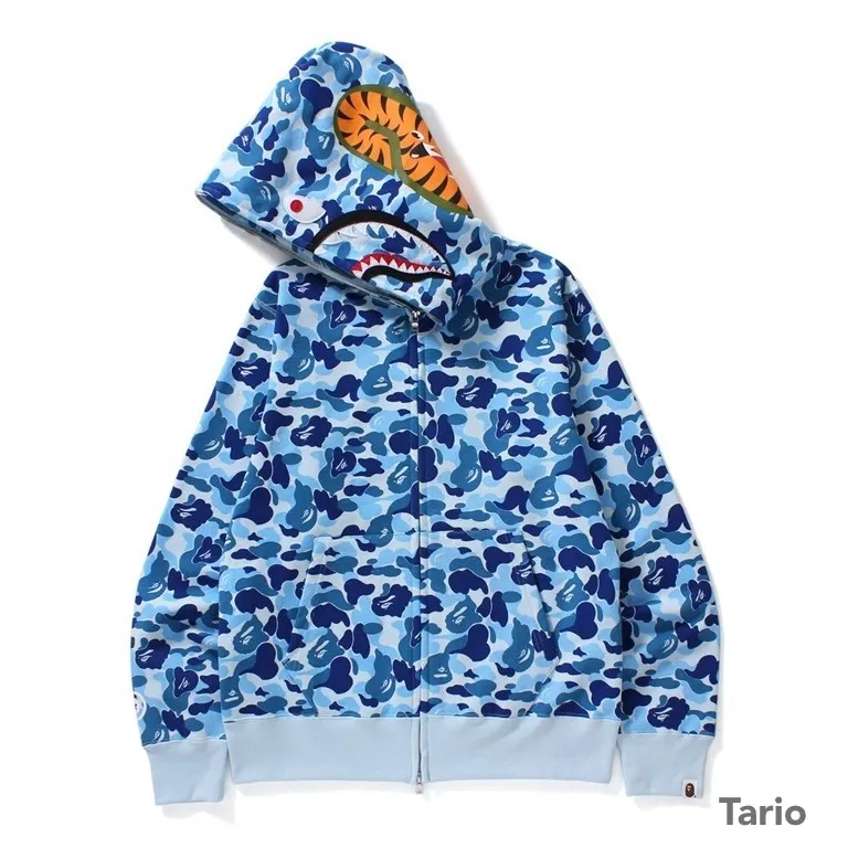 A BATHING APE  |Camouflage Street Style Long Sleeves Cotton Hoodies