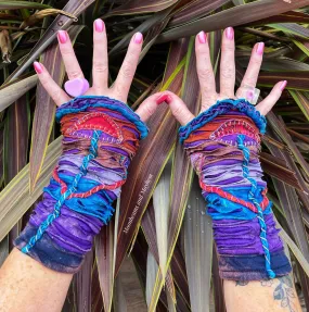 AMETHYST PURPLE MUSHROOM WRISTLETS / GLOVES