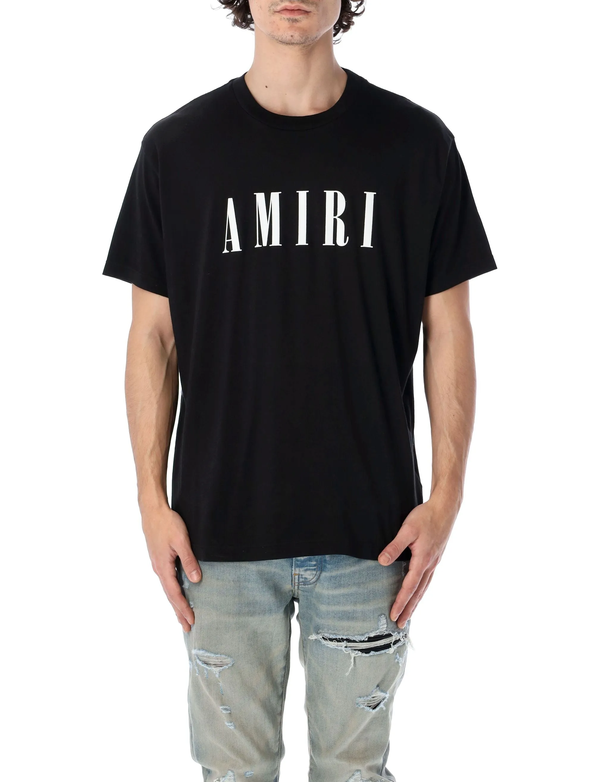 Amiri Logo Printed Crewneck T-Shirt