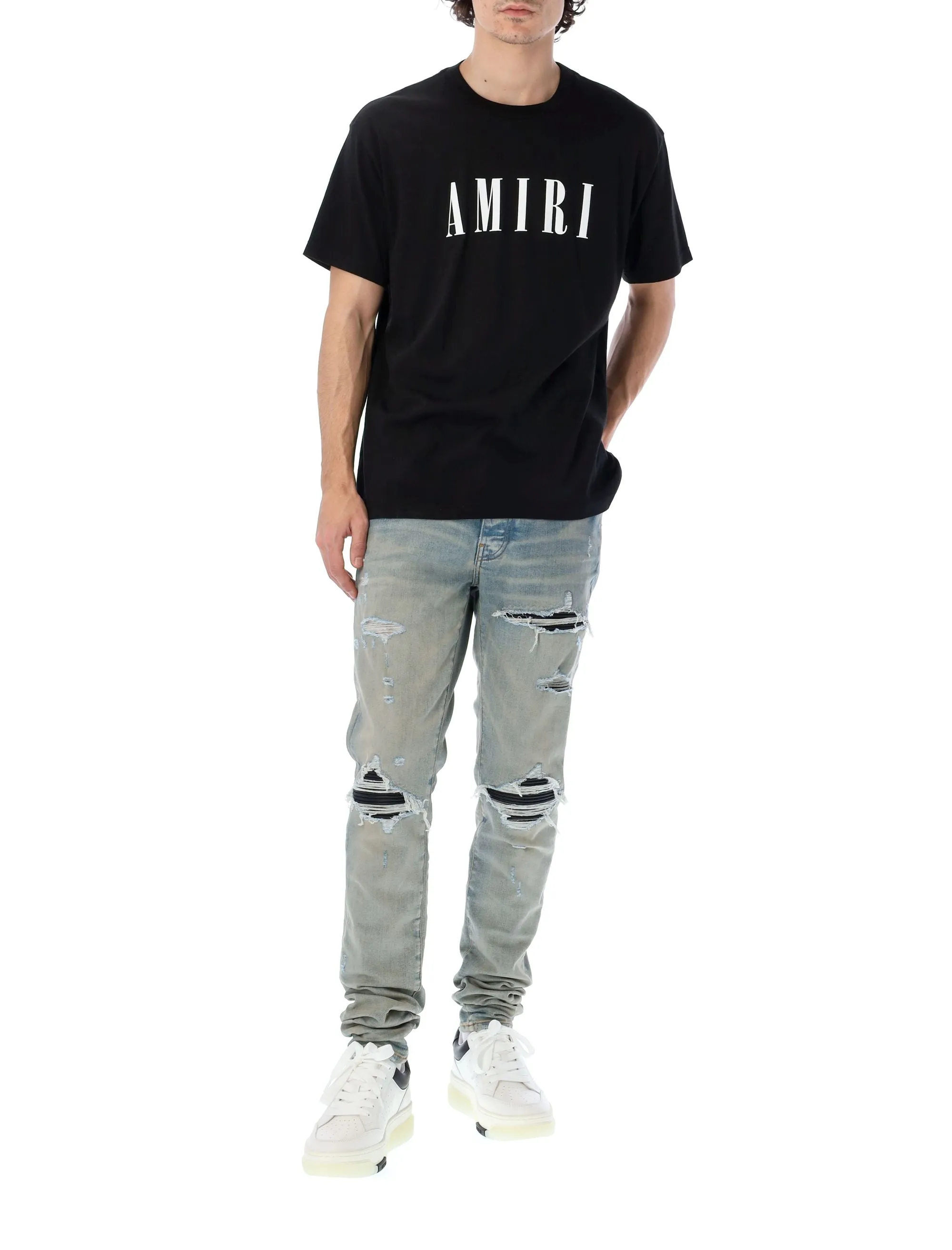 Amiri Logo Printed Crewneck T-Shirt