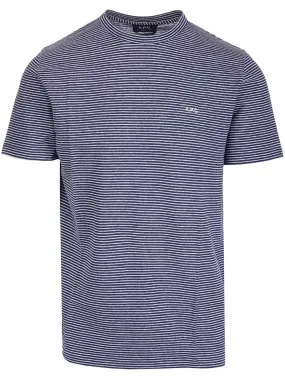 A.P.C. Logo Embroidered Striped T-Shirt