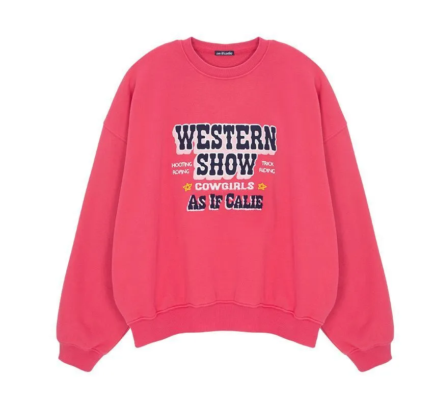 as if calie  |Street Style Bi-color Long Sleeves Logo