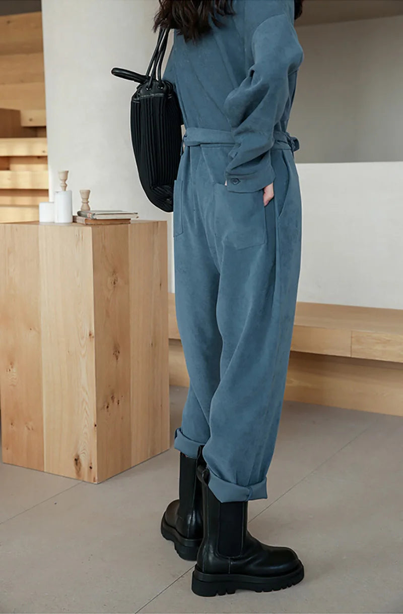 Ashore Shop New Maxi Women's Overalls  Straight Trousers Jumpsuit