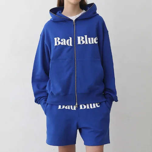 Bad Blue  |Unisex Street Style Short Sleeves Logo Hoodies & Sweatshirts