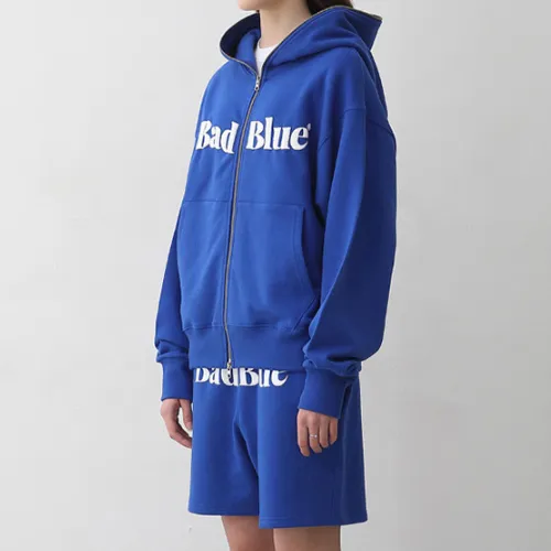 Bad Blue  |Unisex Street Style Short Sleeves Logo Hoodies & Sweatshirts