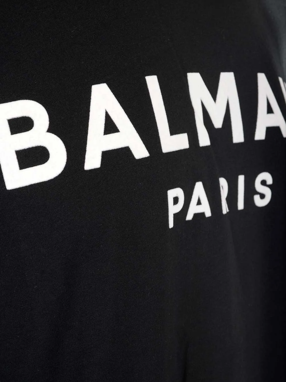 Balmain Flocked Logo Crewneck T-Shirt