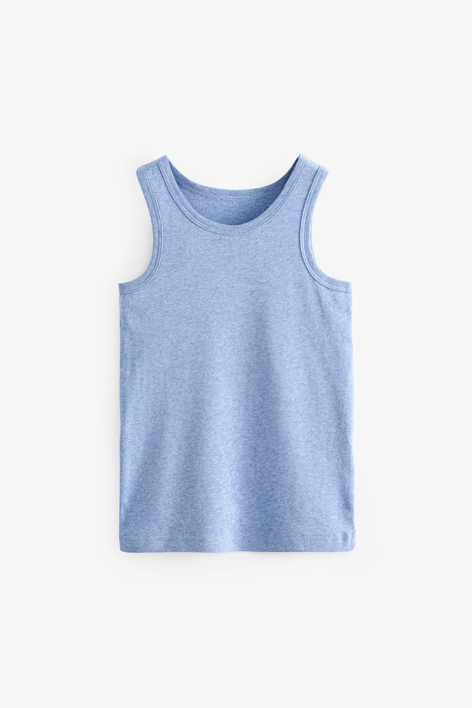 Blue Organic Cotton Vests 5 Pack (1.5-16yrs)