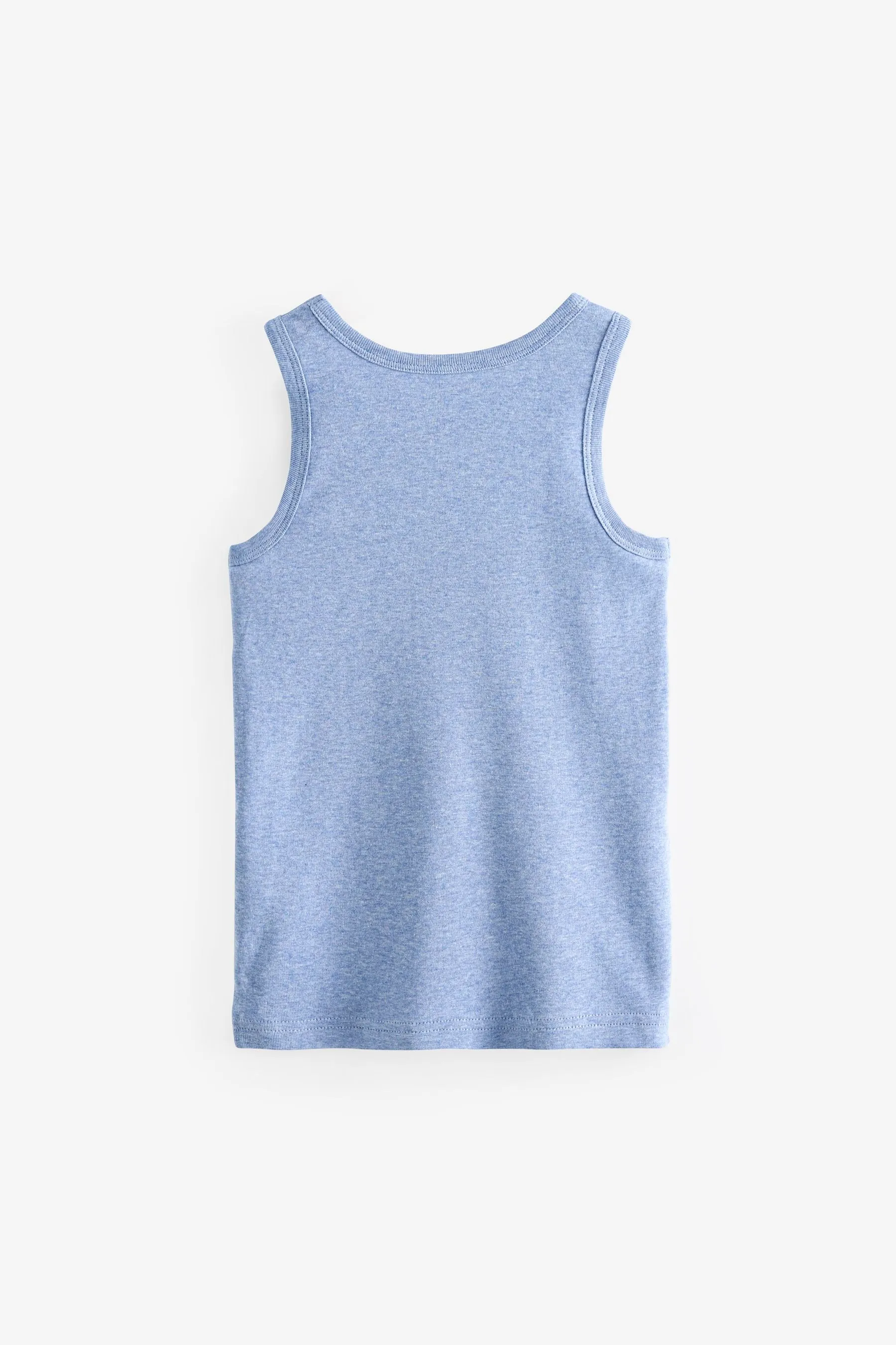 Blue Organic Cotton Vests 5 Pack (1.5-16yrs)