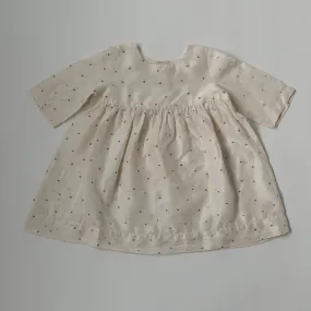 Bonpoint Cream Silk Polka Dot Dress: 18 Months