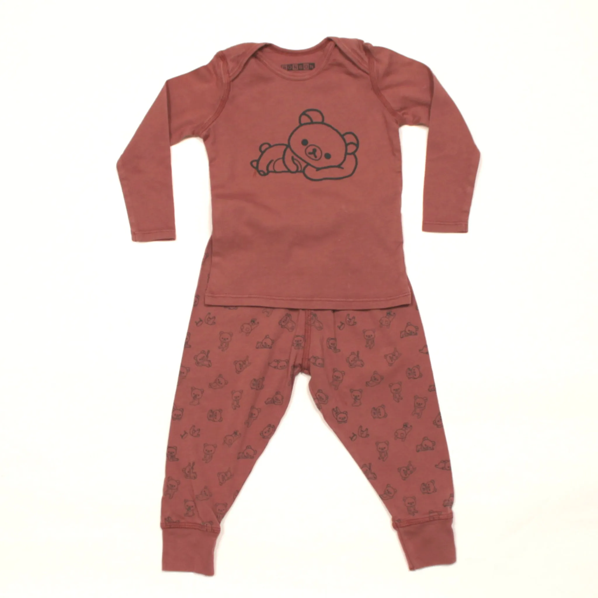 Bonton X Rilakkuma Brown Panda Print Outfit