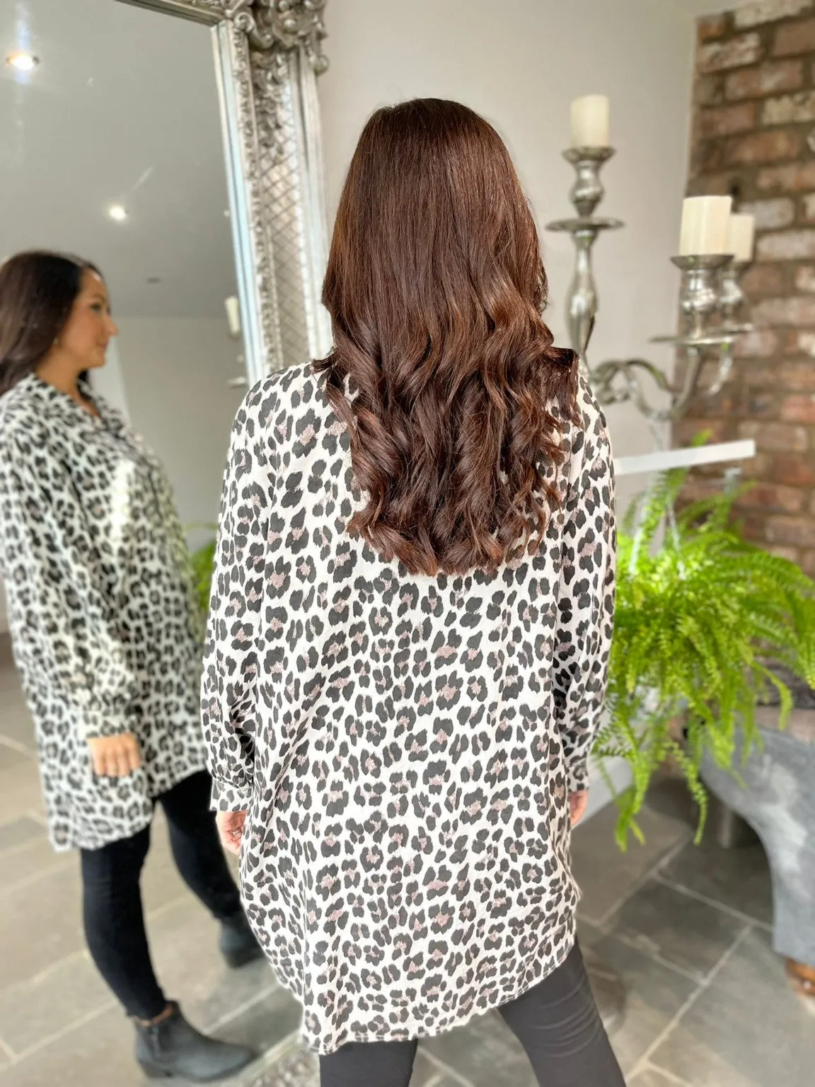 Button Down Leopard Shirt Ayana