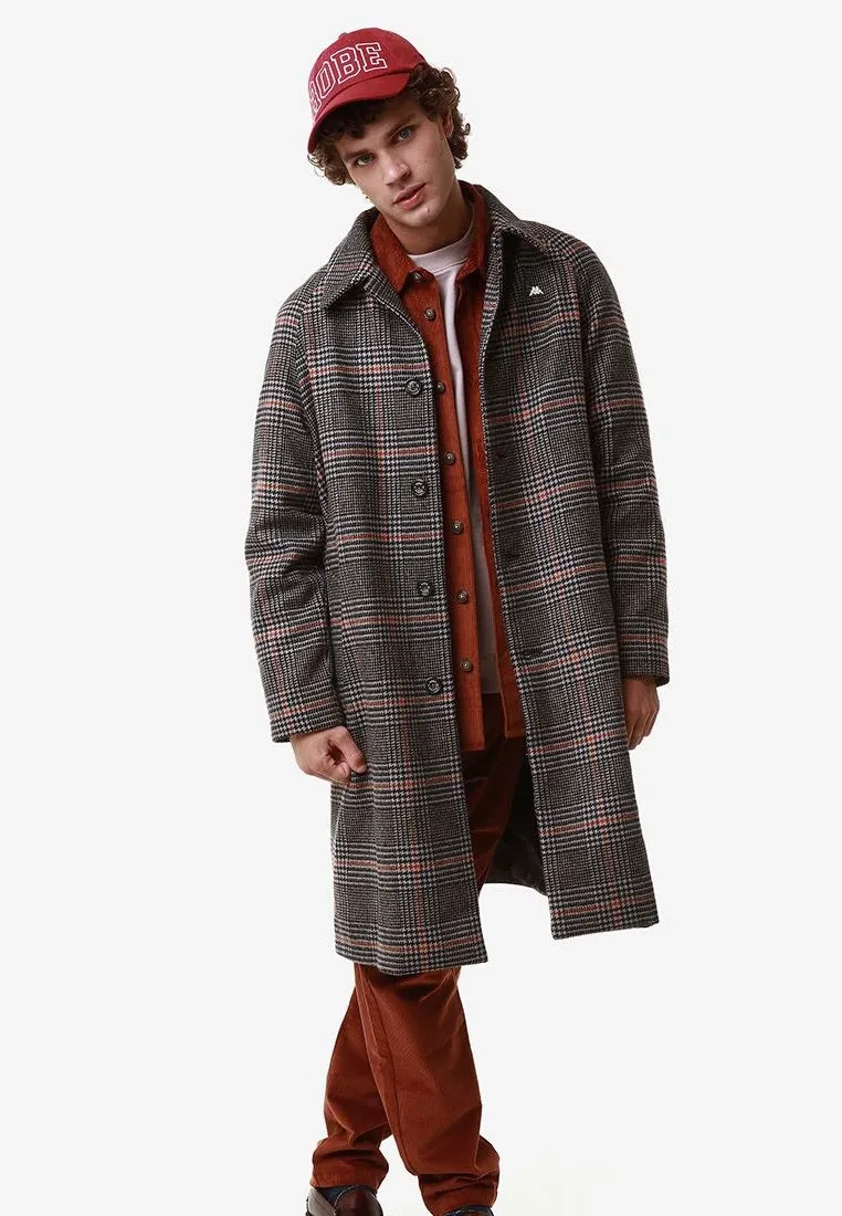 Cappotto ROBE DI KAPPA patch logo tartan grigio