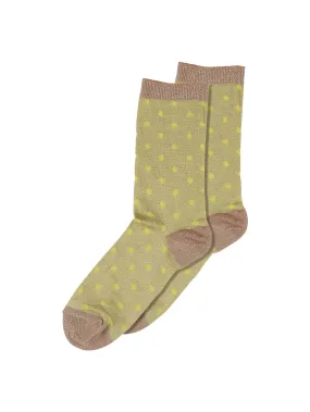 Celery Green Glitter Socks