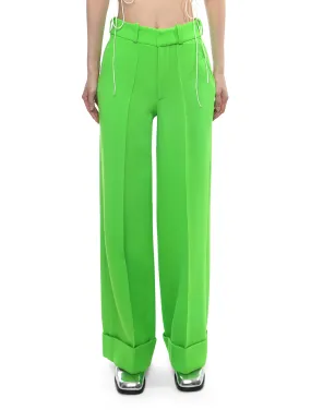 Christopher Kane Wide Leg Turn Up Trousers