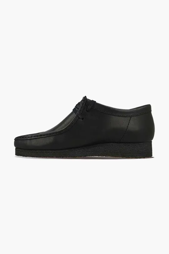 Clarks leather shoes Wallabee black color