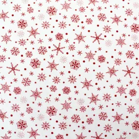 Cream Christmas Craft Cotton - Snow is Falling