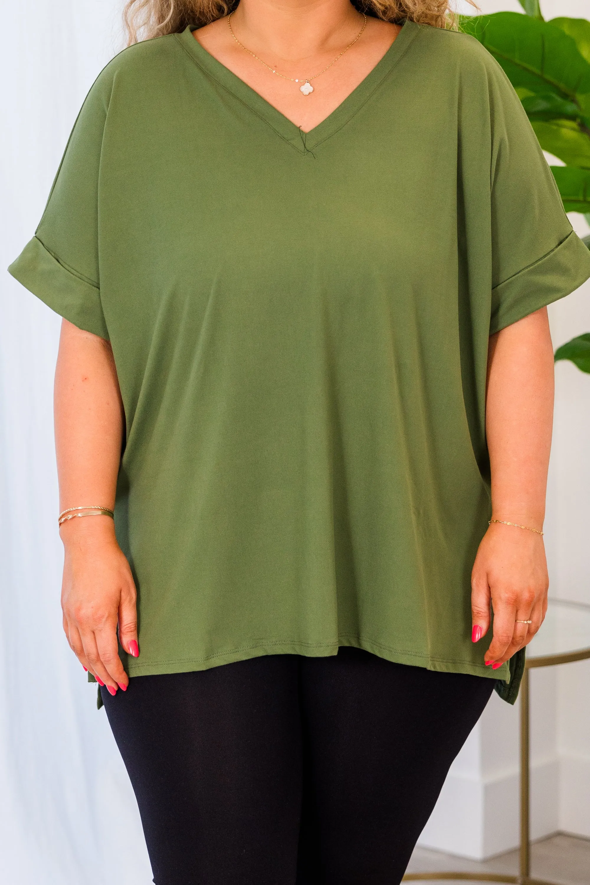 Daily Efforts Top, Ash Olive