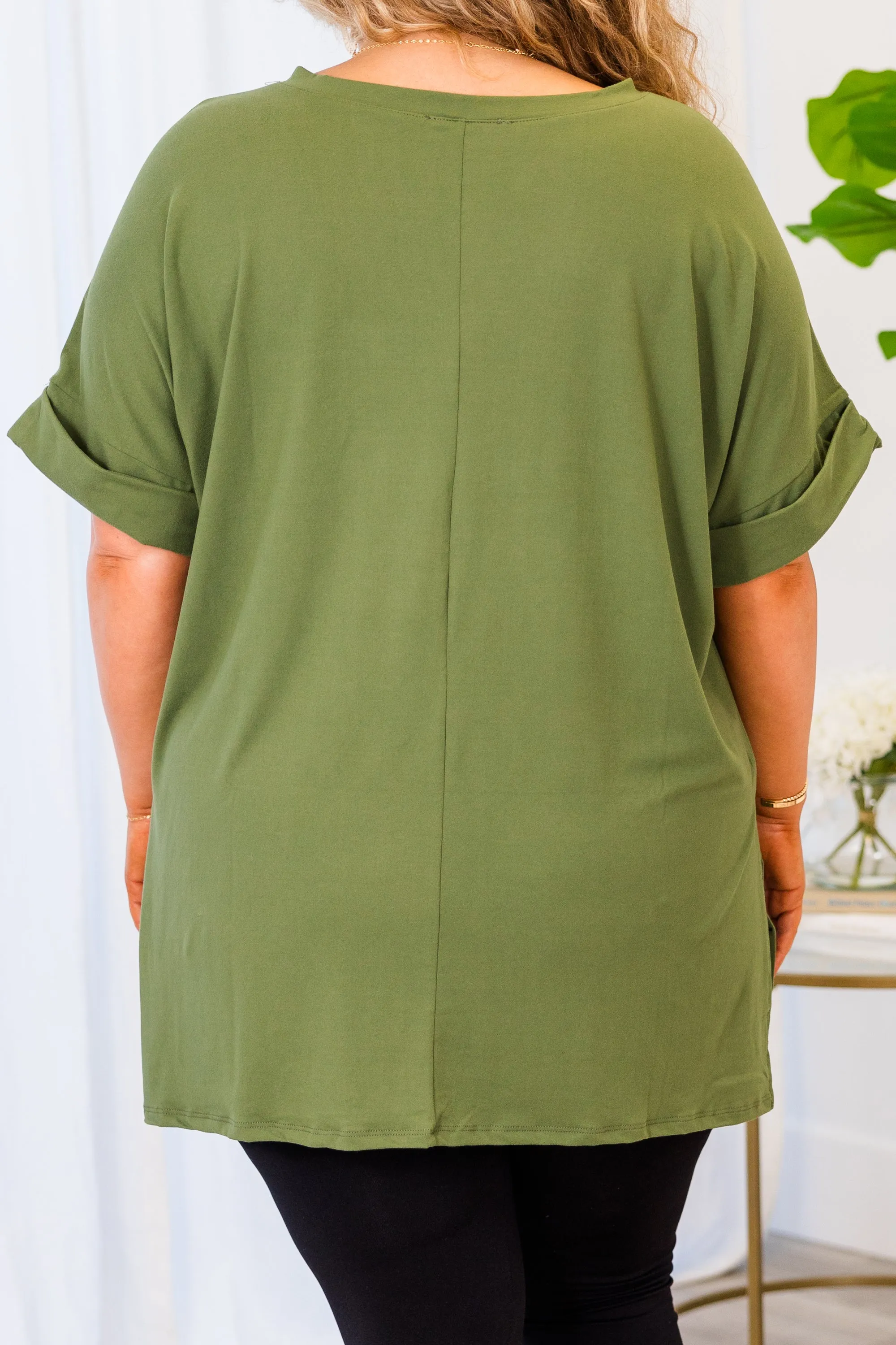 Daily Efforts Top, Ash Olive