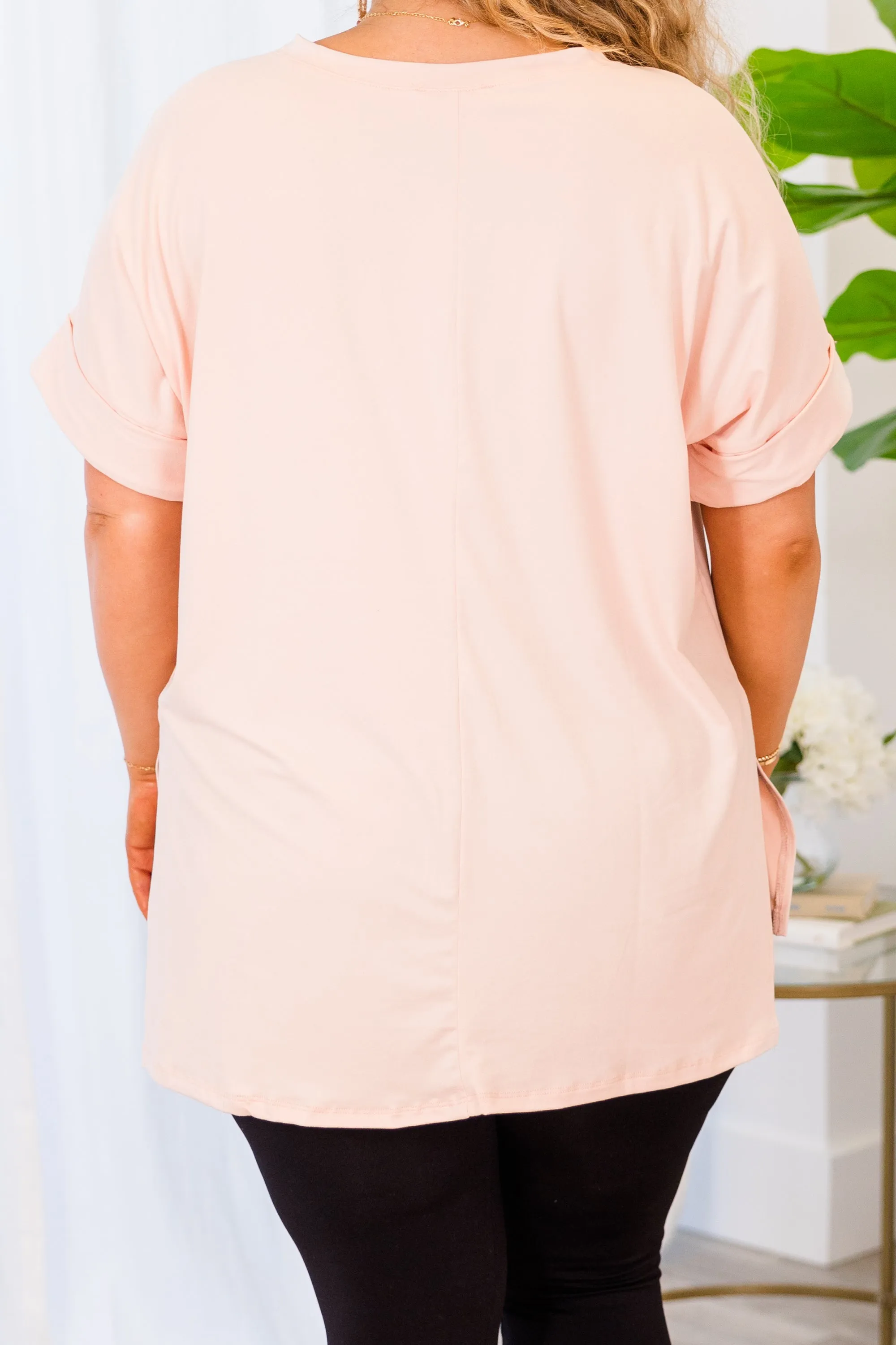 Daily Efforts Top, Cream Pink