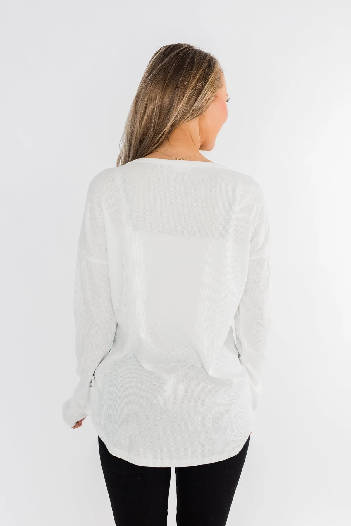 Dashing Through The Snow Thermal Top- Ivory