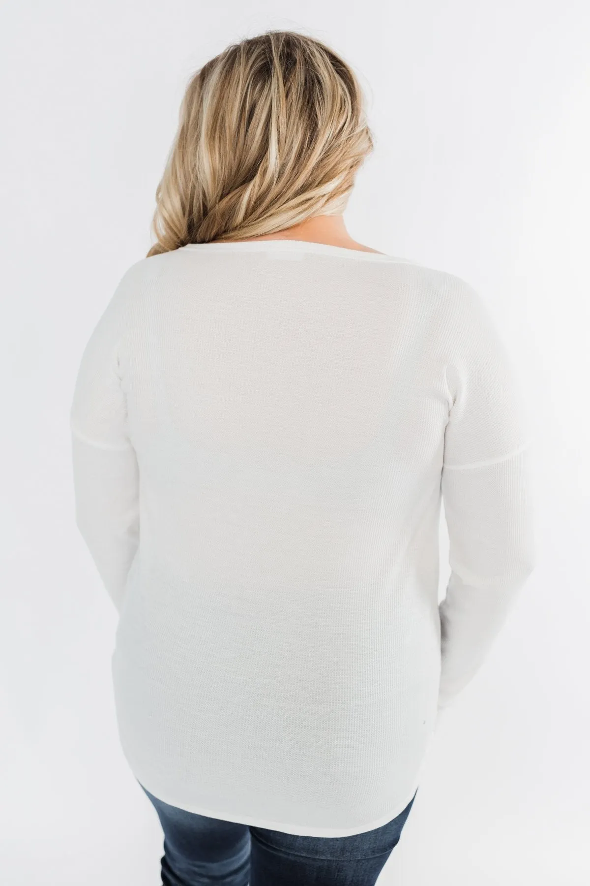 Dashing Through The Snow Thermal Top- Ivory