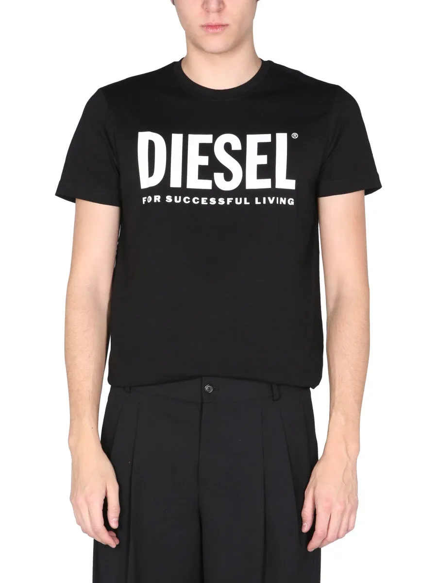 Diesel T-Diegos Logo Printed Crewneck T-Shirt