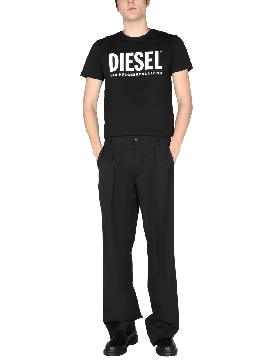 Diesel T-Diegos Logo Printed Crewneck T-Shirt