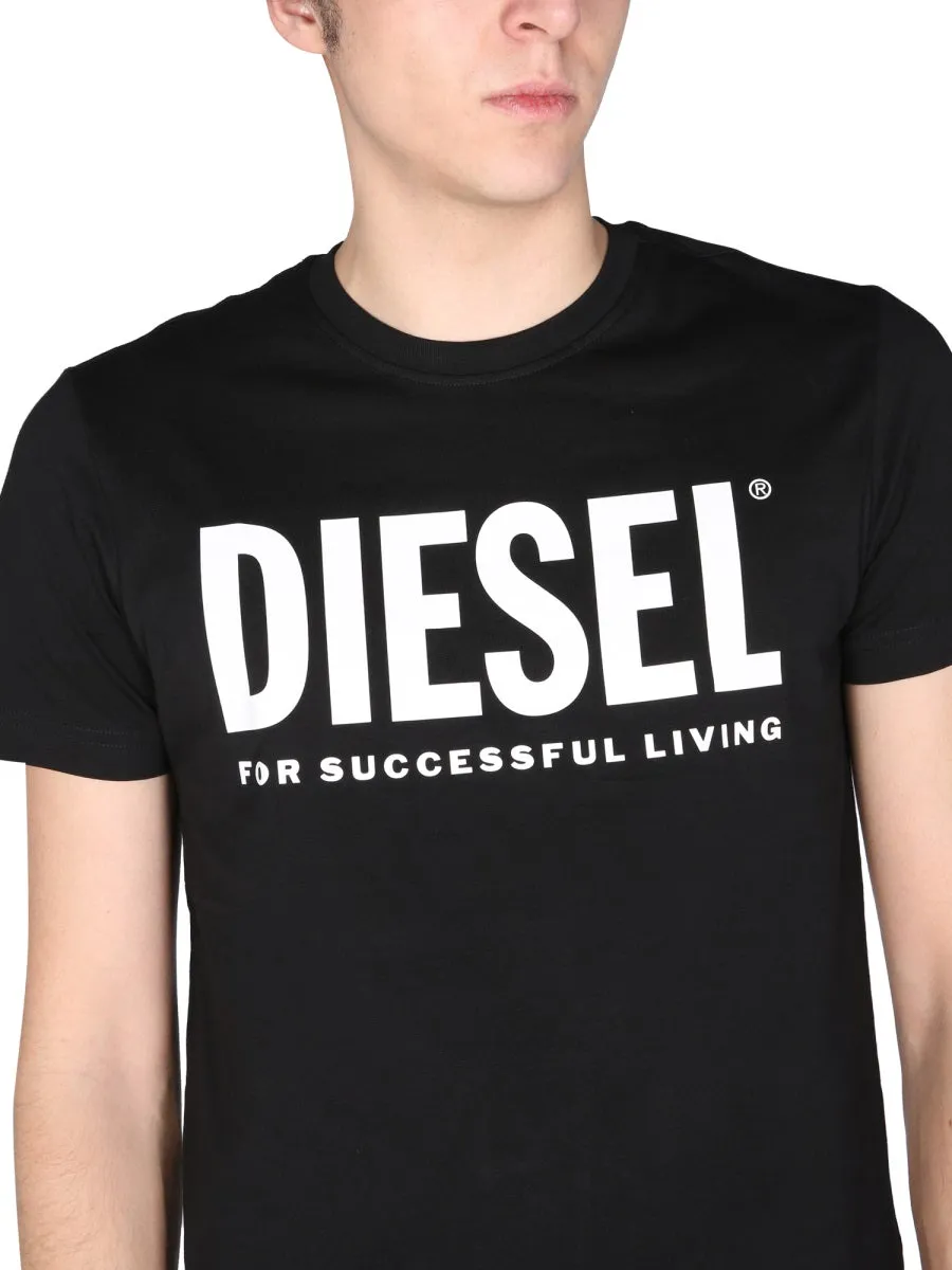 Diesel T-Diegos Logo Printed Crewneck T-Shirt