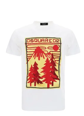 Dsquared2 Graphic Printed Crewneck T-Shirt