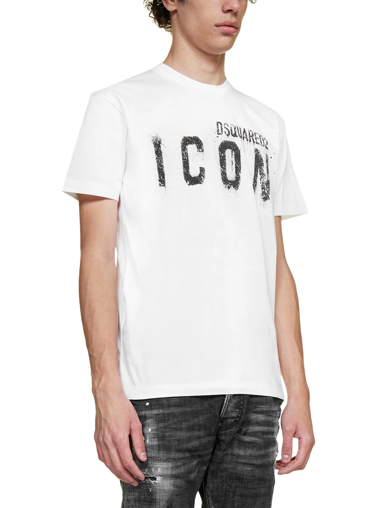 Dsquared2 Spray Logo Crewneck T-Shirt