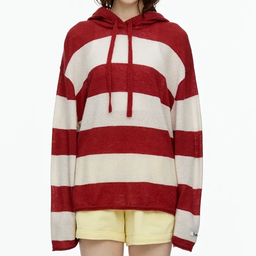 Fallett  |Stripes Unisex Street Style Long Sleeves Oversized Hoodies