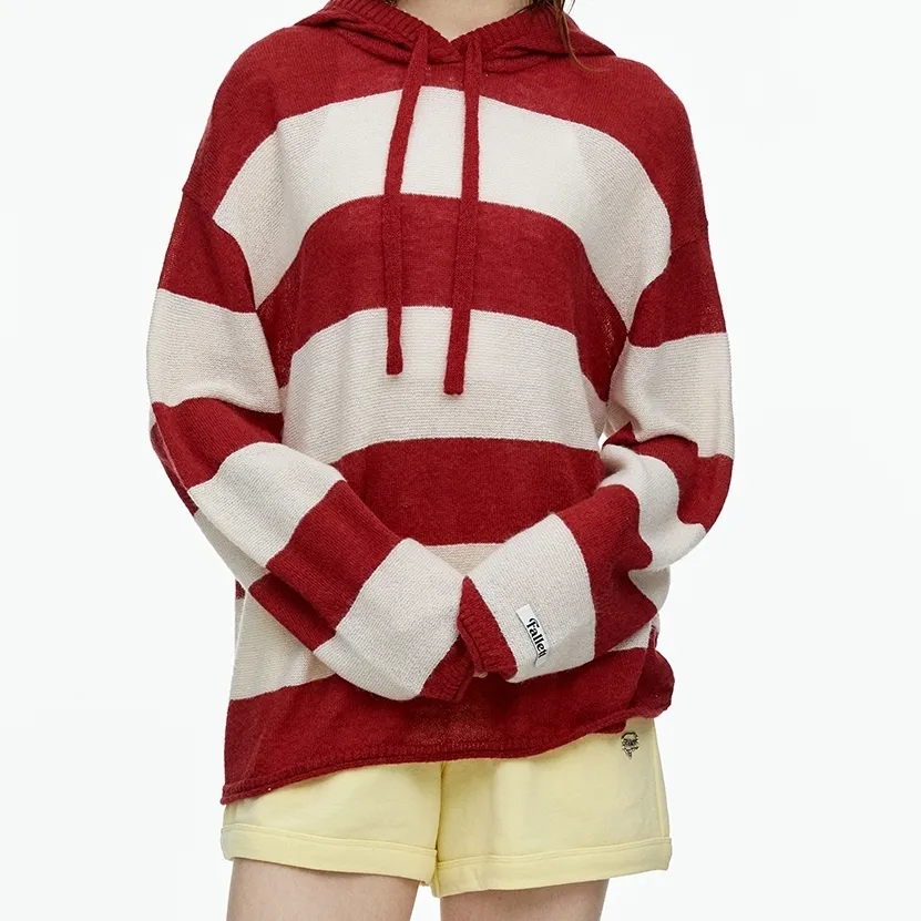 Fallett  |Stripes Unisex Street Style Long Sleeves Oversized Hoodies