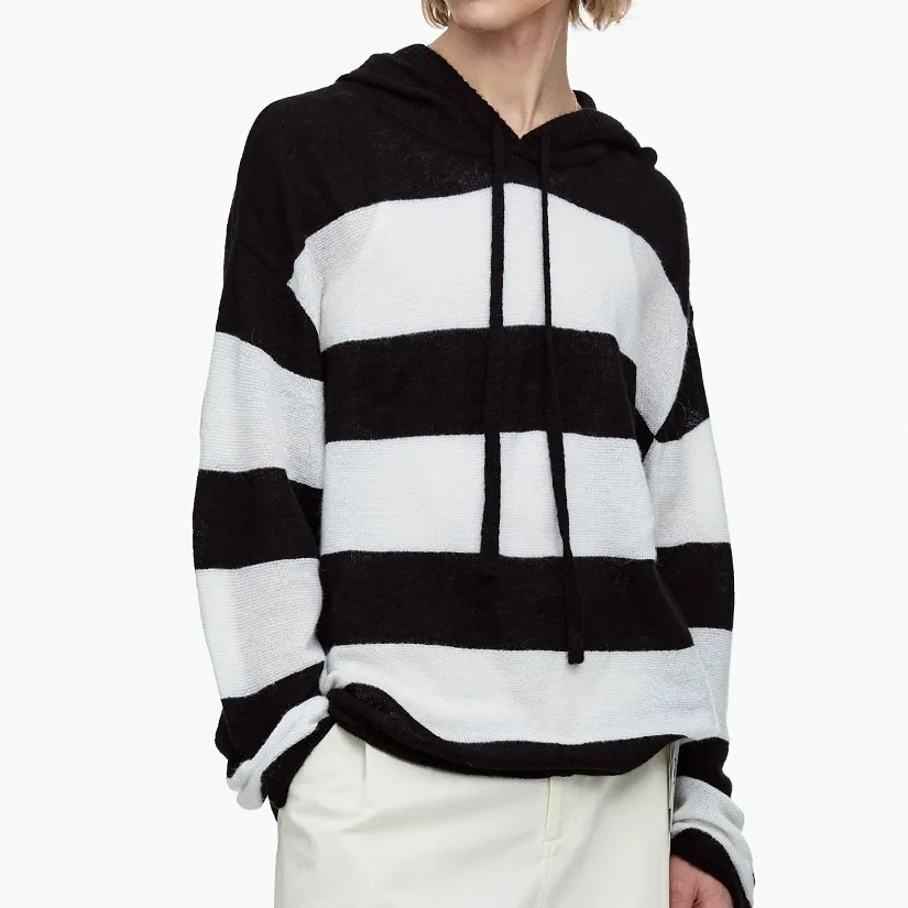 Fallett  |Stripes Unisex Street Style Long Sleeves Oversized Hoodies