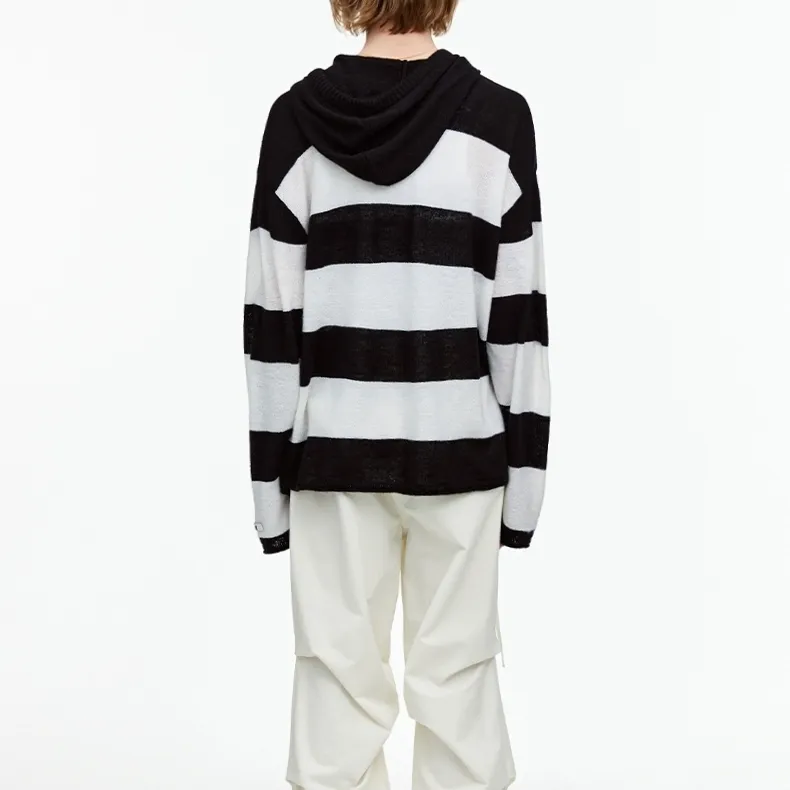 Fallett  |Stripes Unisex Street Style Long Sleeves Oversized Hoodies