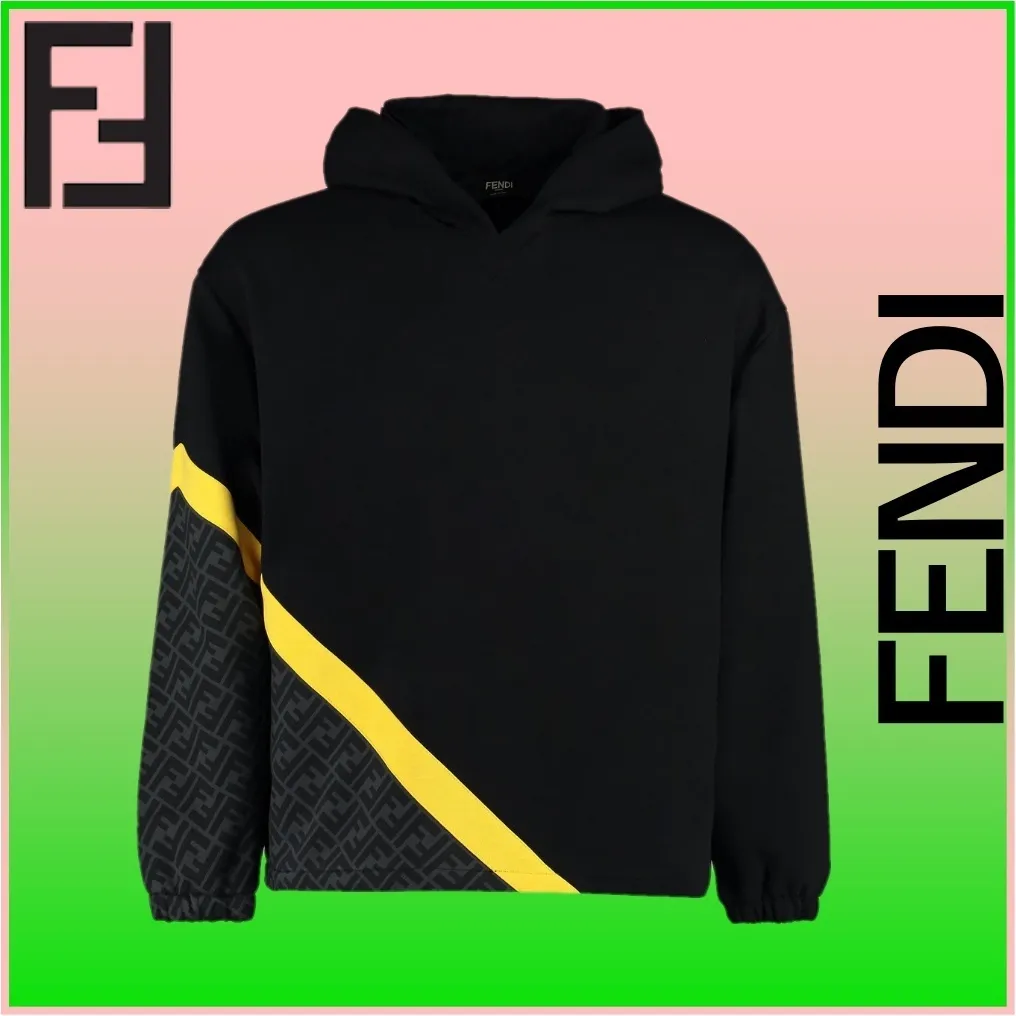 FENDI  |Stripes Street Style Long Sleeves Cotton Bridal Logo Luxury