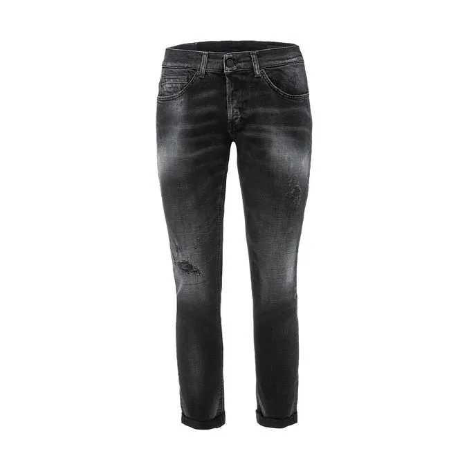 GEORGE JEANS WITH RIPS Man Black