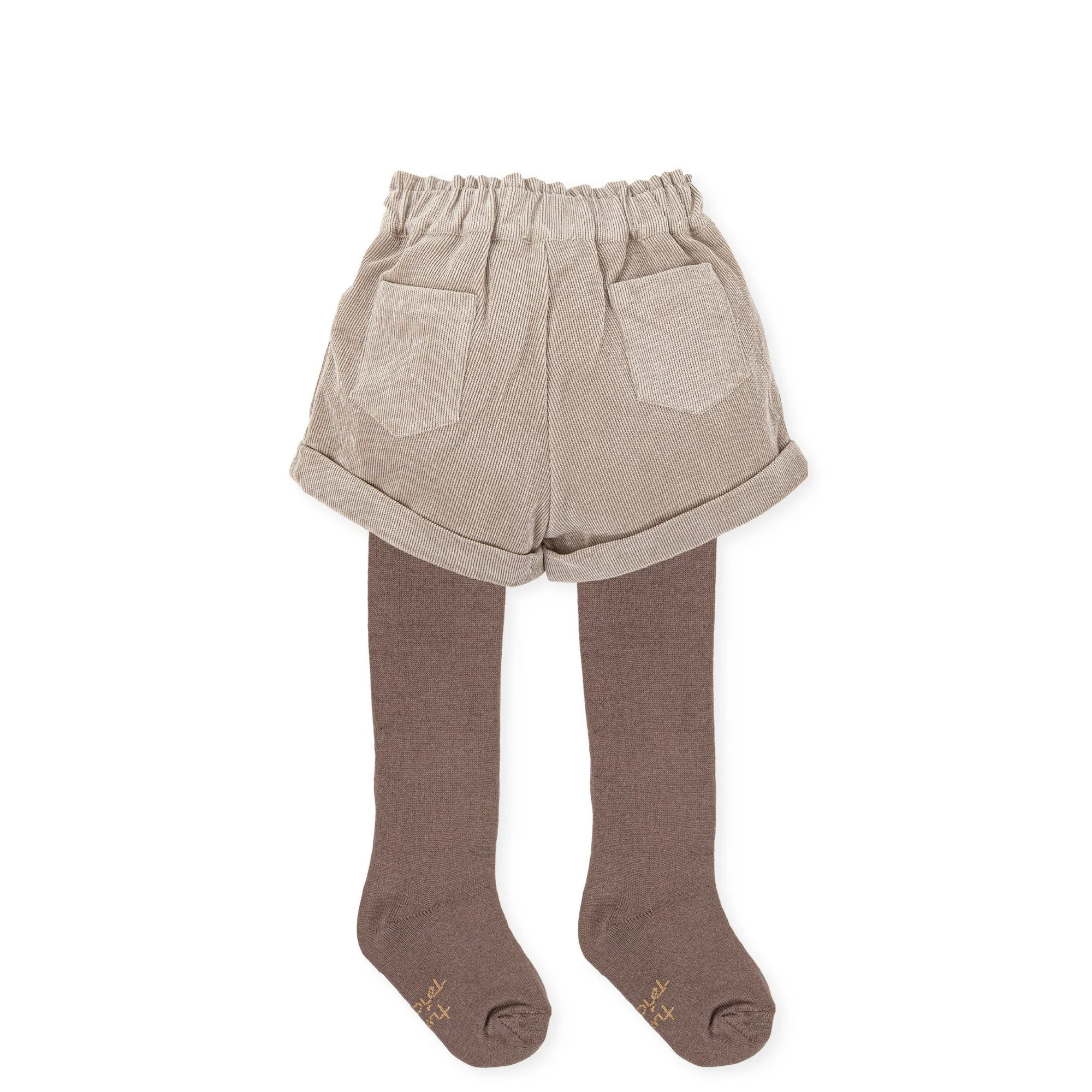 Girl Témpera Shorts & Tights-Ecru