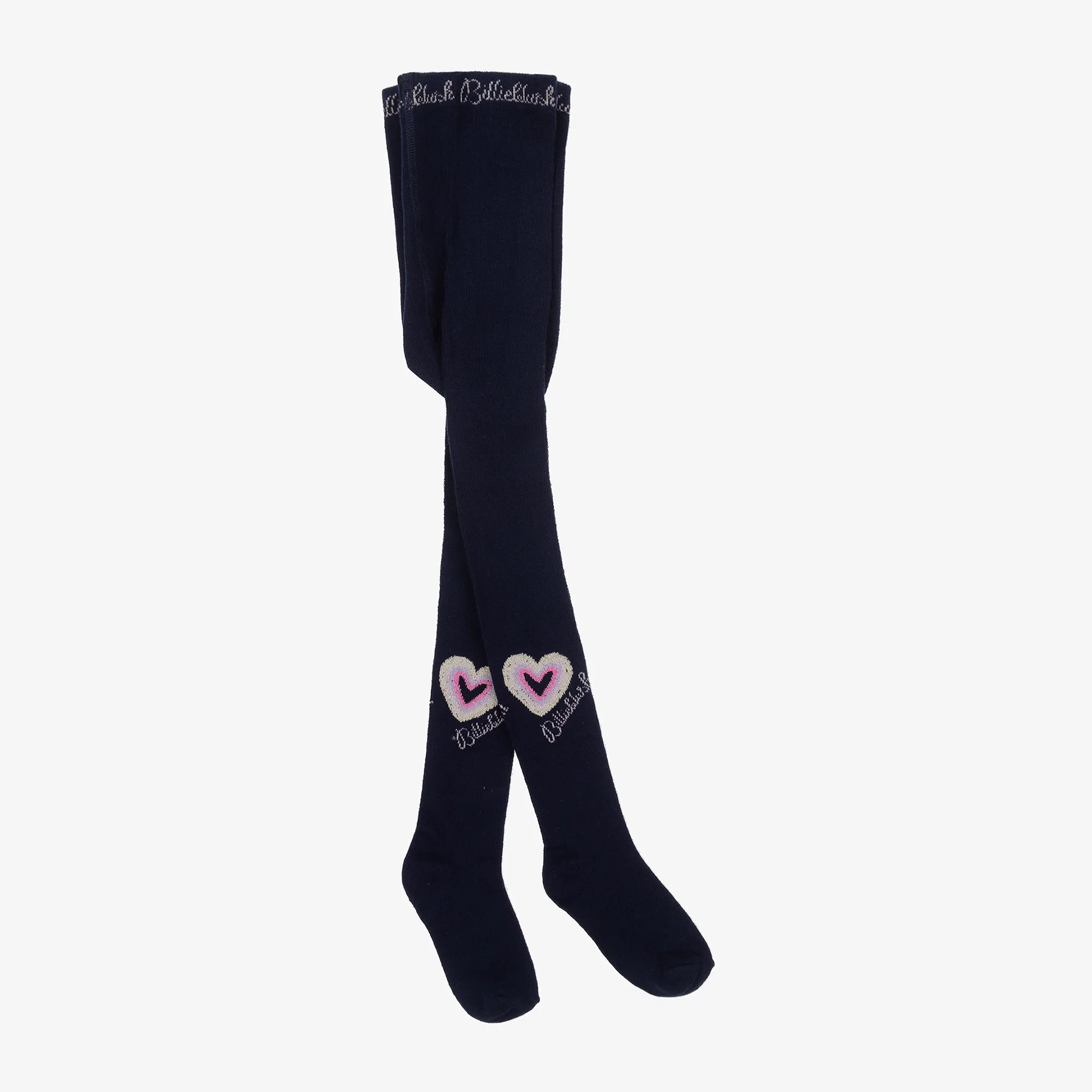  Girls Navy Blue Heart Tights