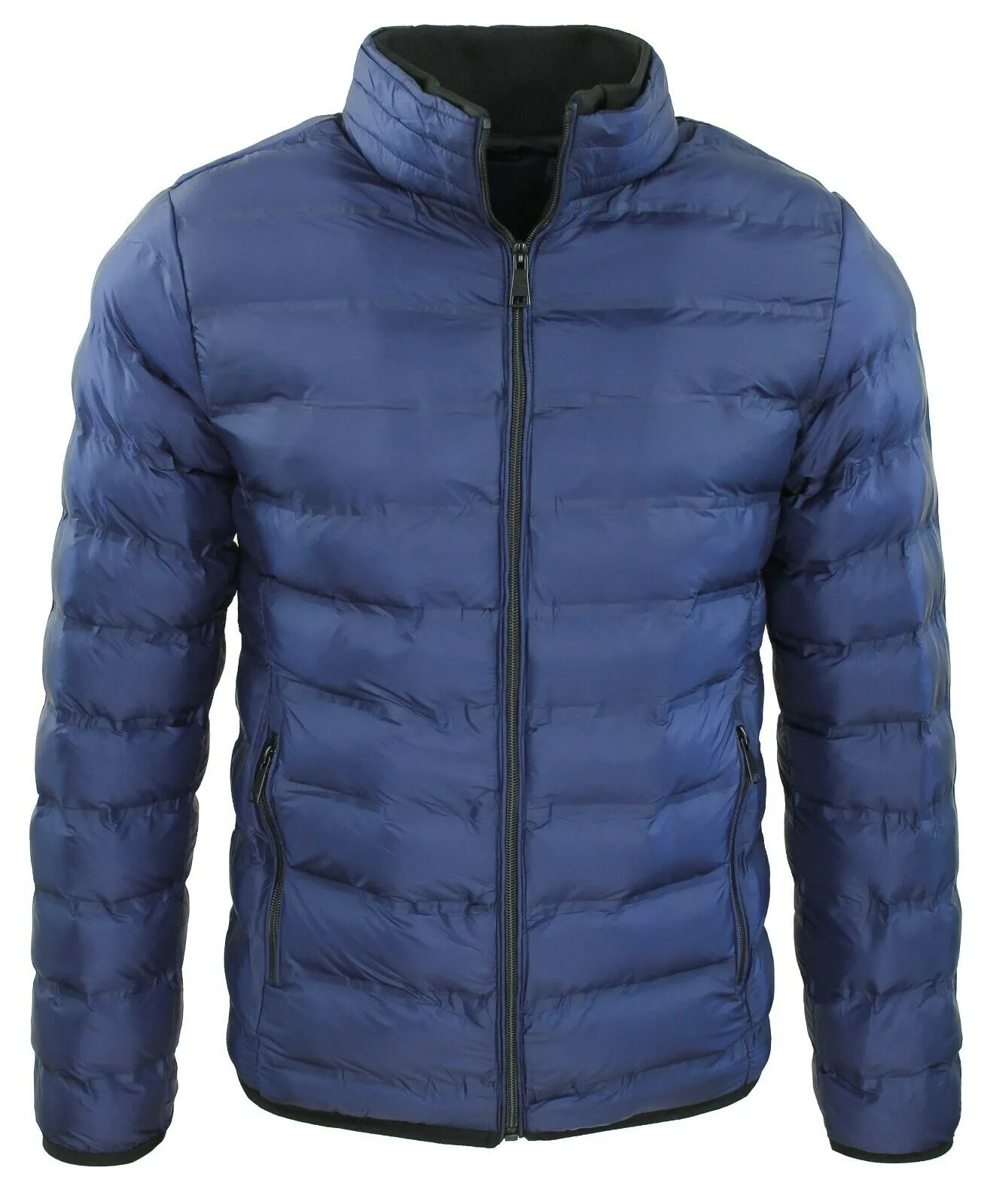 Giubbotto piumino uomo autunno inverno blu slim fit giacca bomber impermeabile