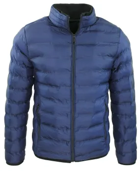 Giubbotto piumino uomo autunno inverno blu slim fit giacca bomber impermeabile