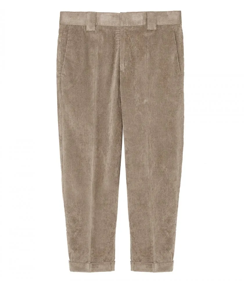 GOLDEN GOOSE LIGHT BEIGE CORDUROY PANTS