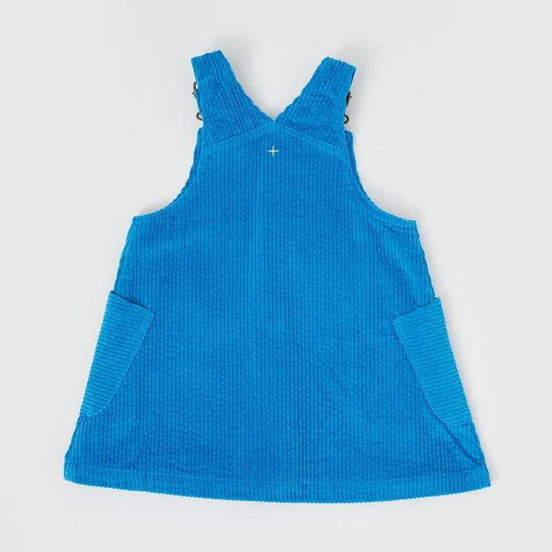 Goldie And Ace Polly Corduroy Pinafore - Lake