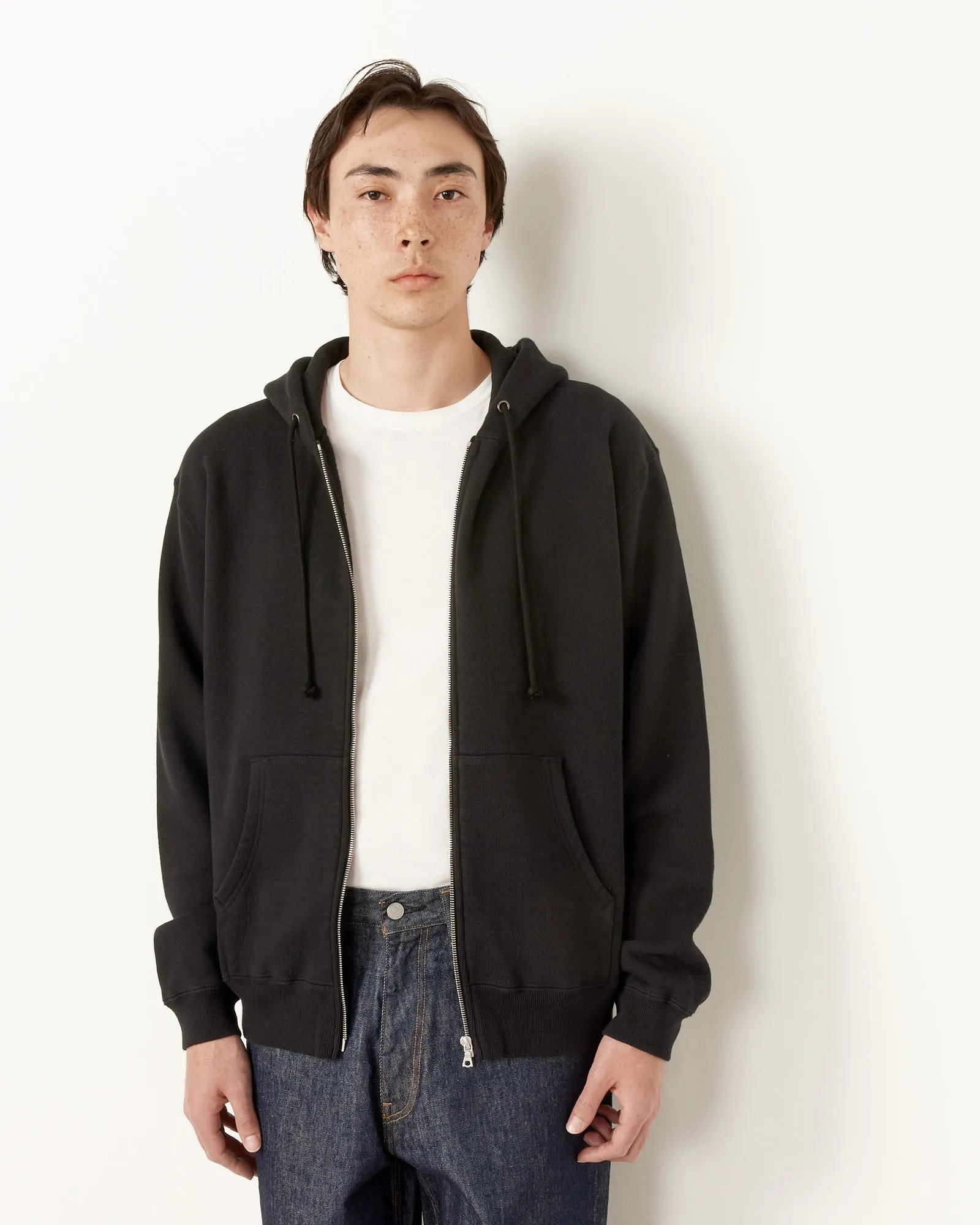 Heavy BD Sweat Zip Parka in Black