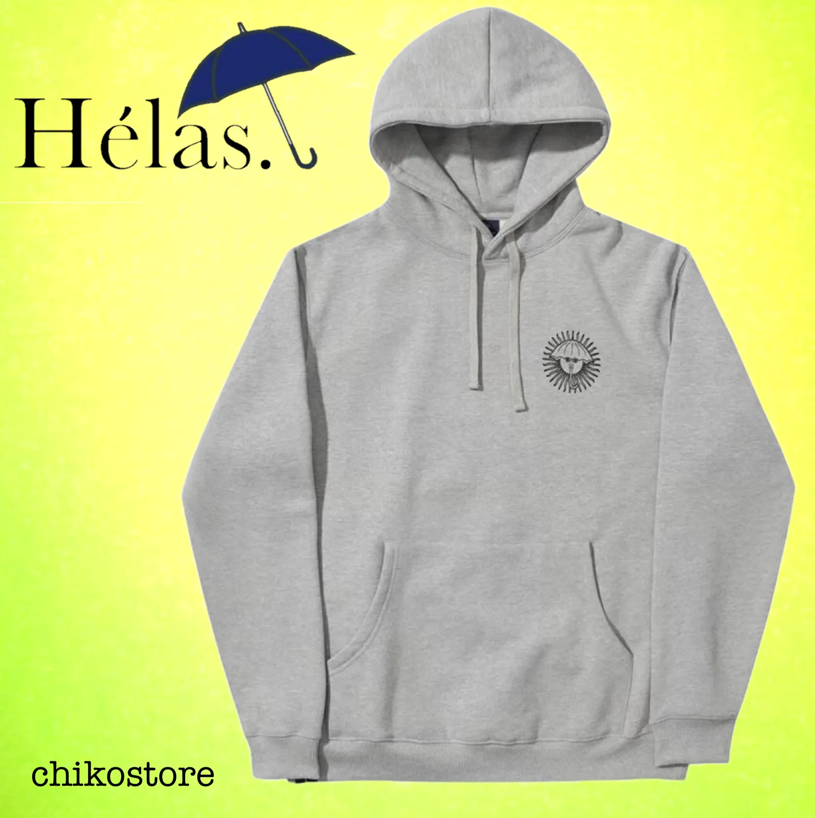 HELAS  |Unisex Street Style Long Sleeves Logo Skater Style Hoodies