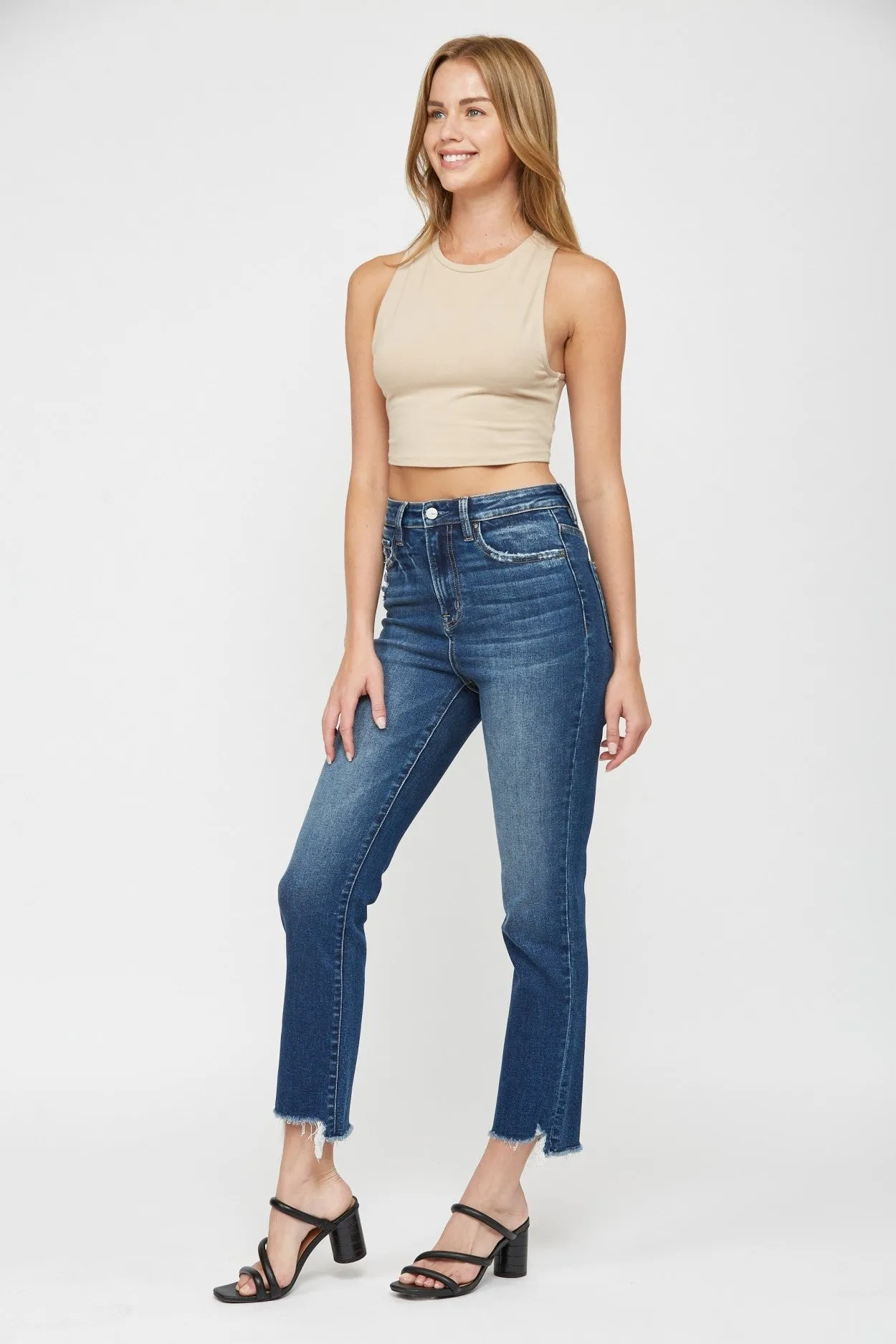 High Rise Straight Leg Jeans