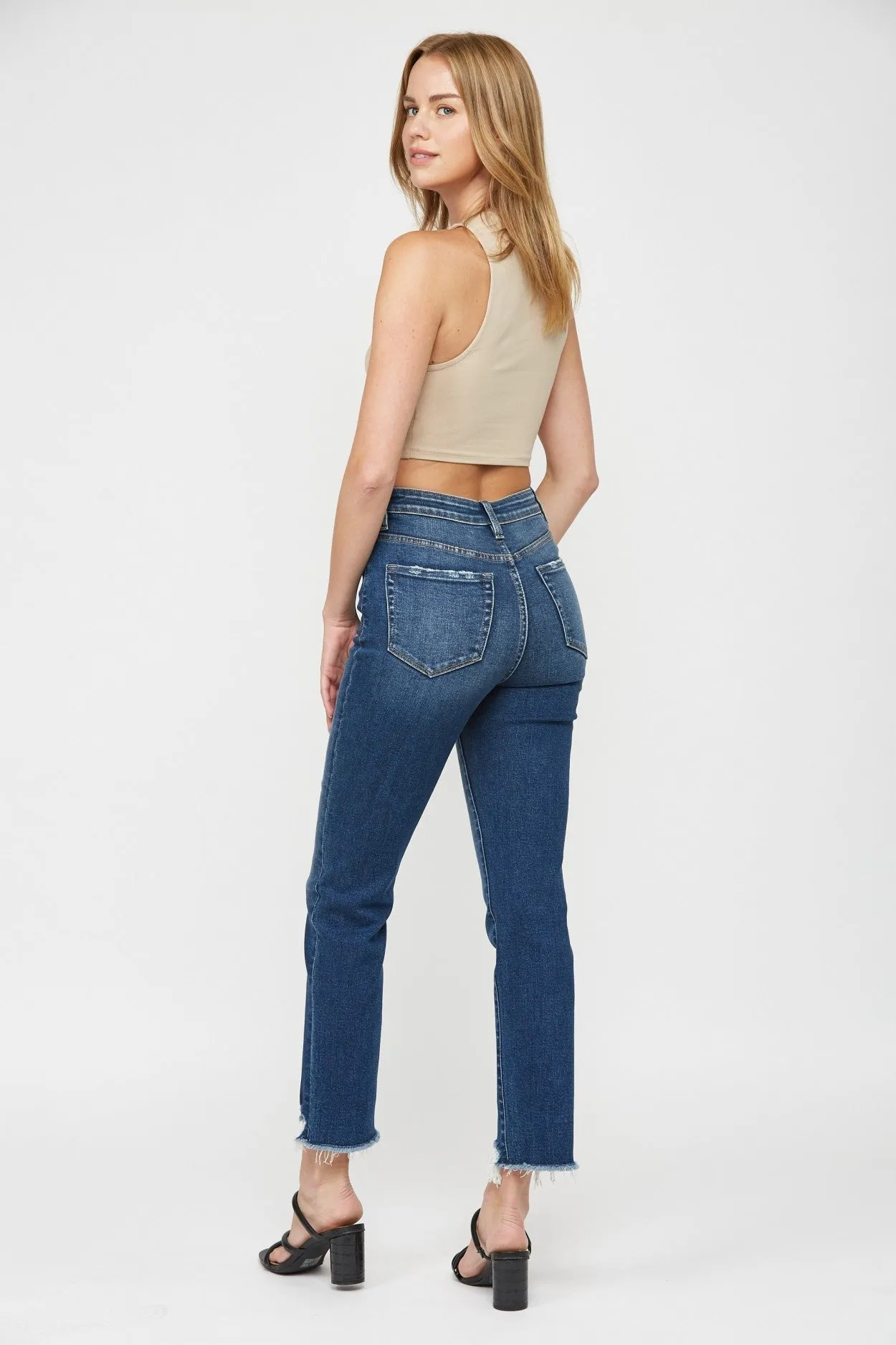 High Rise Straight Leg Jeans