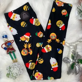 Holiday Emoji  Christmas Pocket Soft Leggings